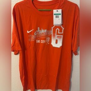 San Francisco Giants Nike City Connect Tri-Blend T-Shirt NWT Orange Mens XL
